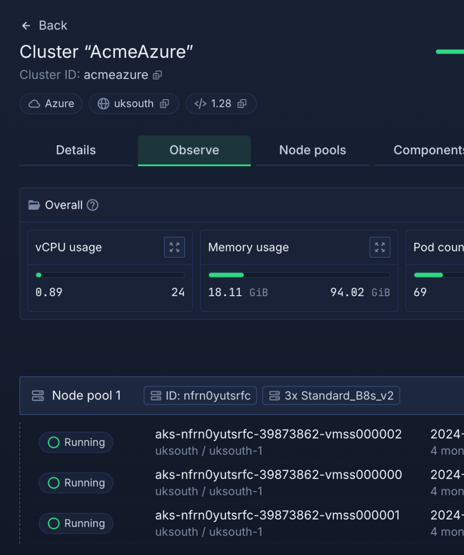 Screenshot of Northflank VPC configuration